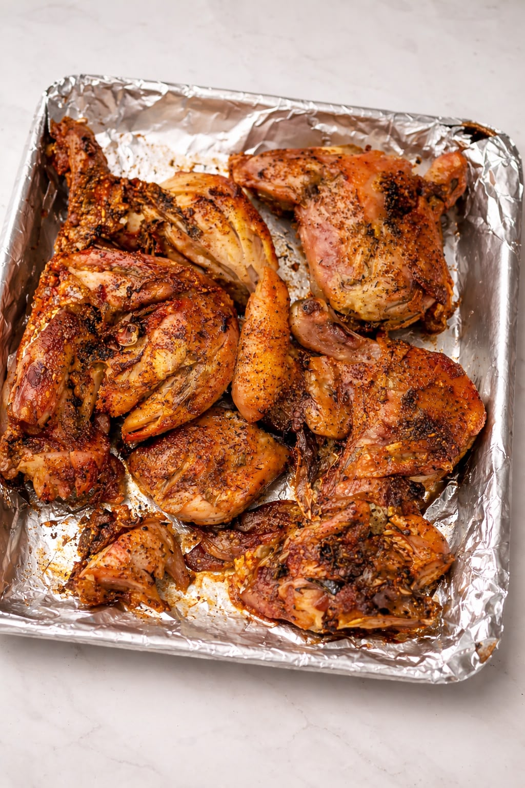 Tray of poulet braisé
